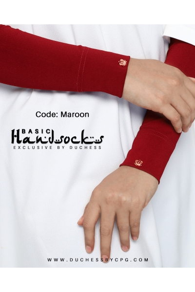 DUCHESS BASIC HANDSOCKS - MAROON